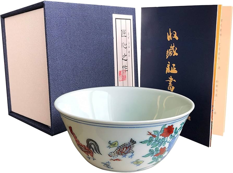 Amazon.co.jp: Doucai チキンクロック カップ 景徳鎮陶器 Chenghua