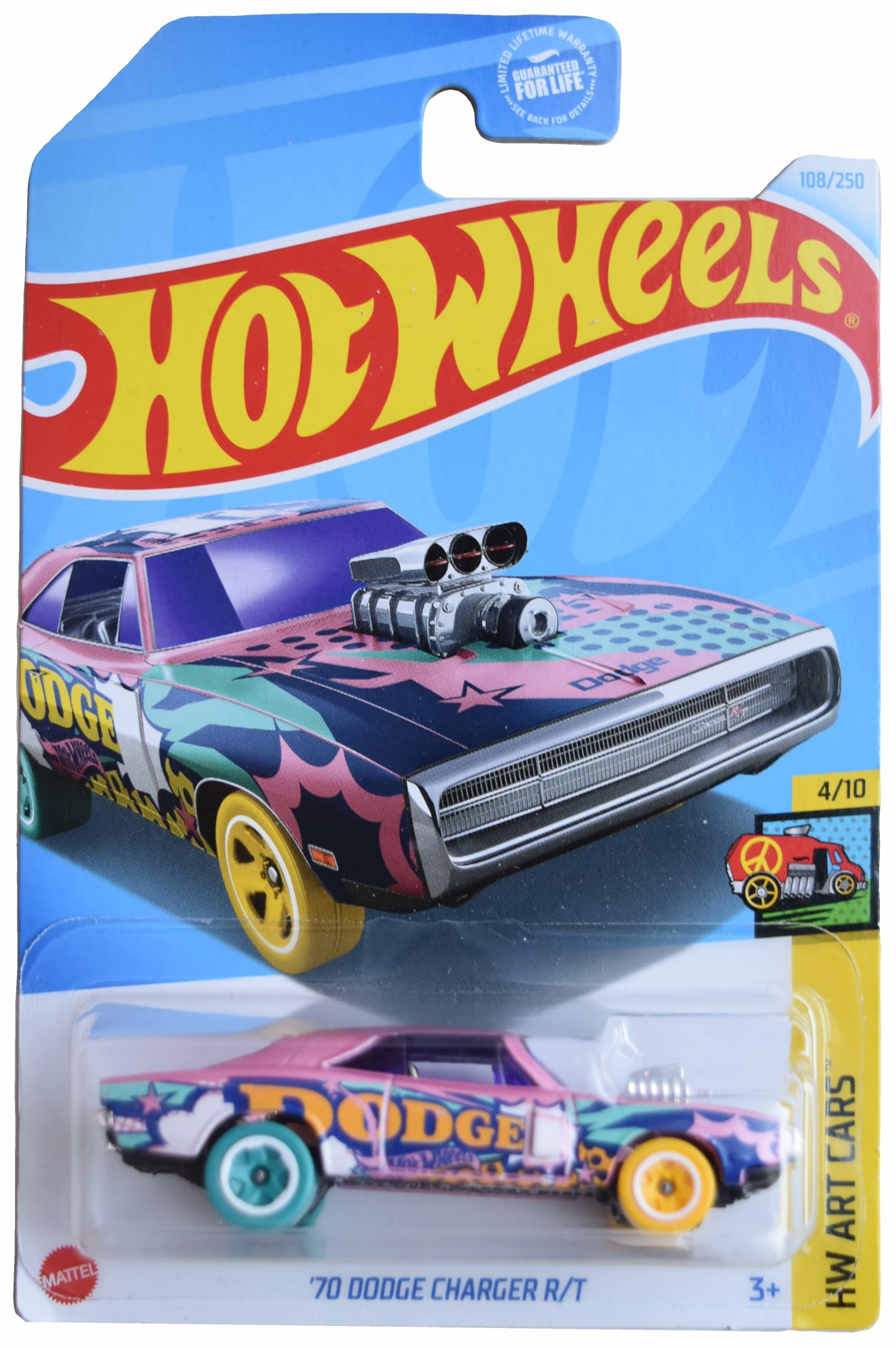 Amazon.com: Hot Wheels '70 Dodge Charger R/T, HW Art Cars 4/10