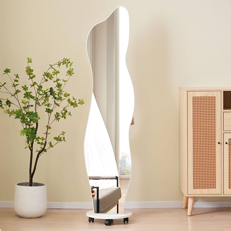 Amazon.co.jp: 全身鏡 全身ミラー 姿見鏡 スタンドミラー イレギュラ