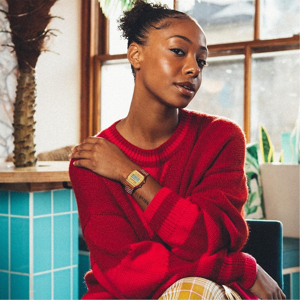 Amazon.com: Casio Vintage Retro Gold Digital Dial Stainless Steel