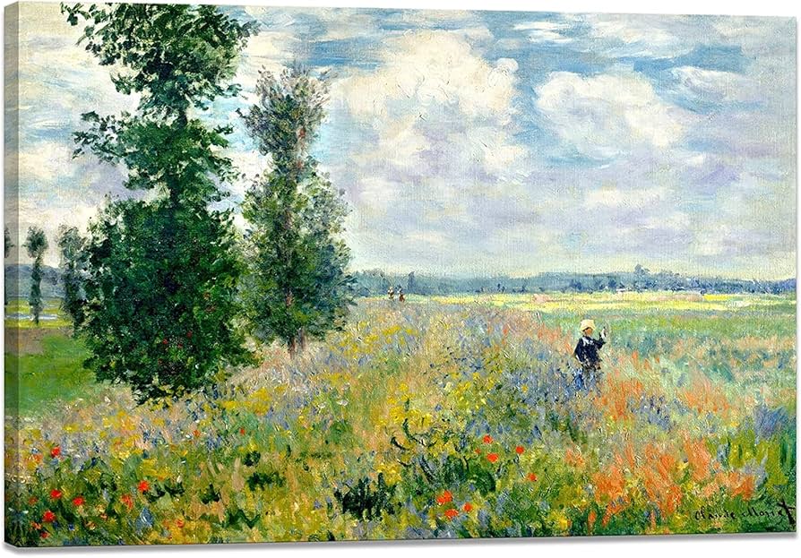 Amazon.co.jp: アートパネル モネ ポピー畑 油絵 印象派 風景画 絵画