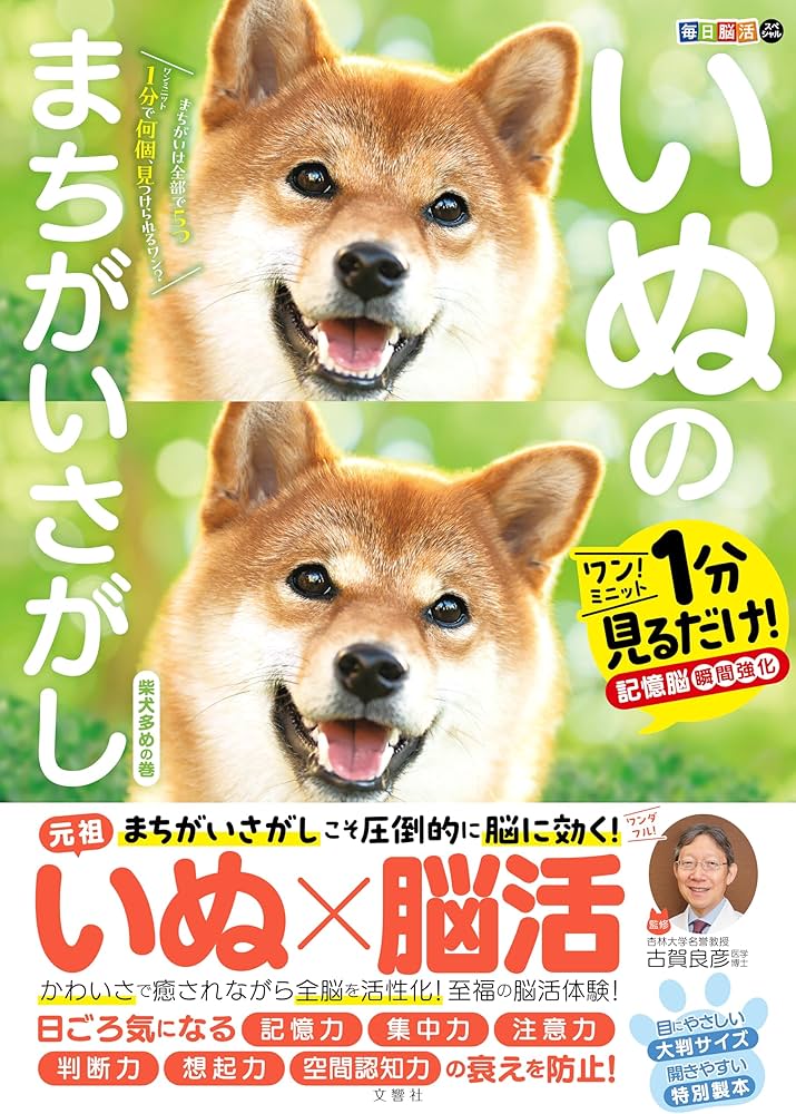 毎日脳活スペシャル いぬのまちがいさがし 柴犬多めの巻 ワン