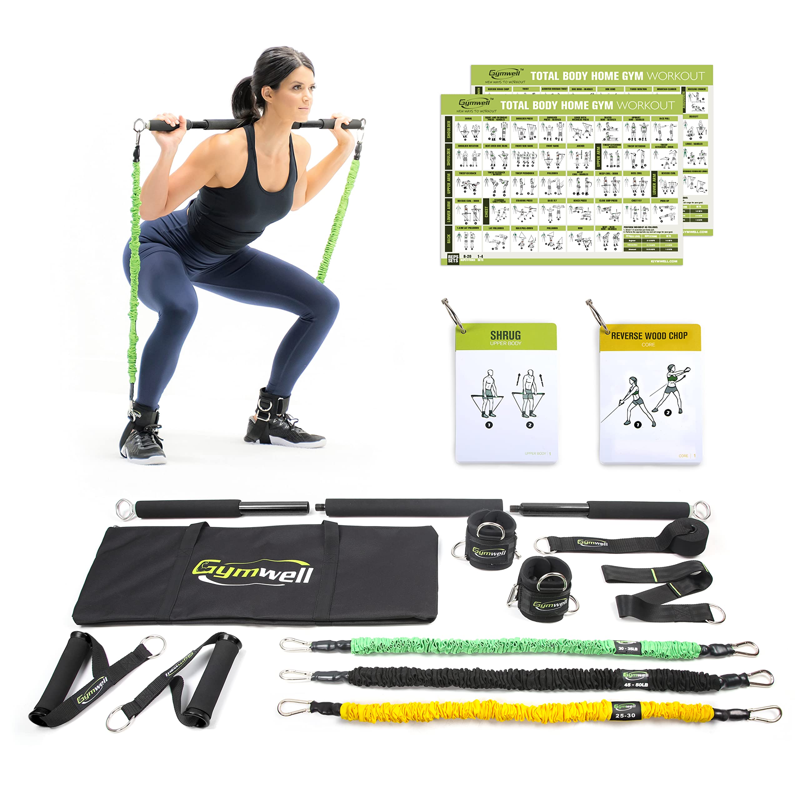 Amazon.co.jp: Gymwell トレーニングチューブ ポータブルホームジム筋