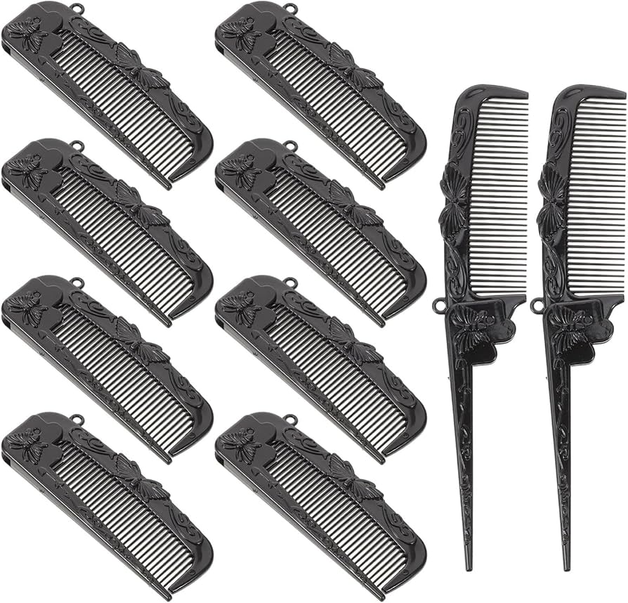 Amazon | MUSISALY 10個折りたたみコーム ポケット コーム ヘア