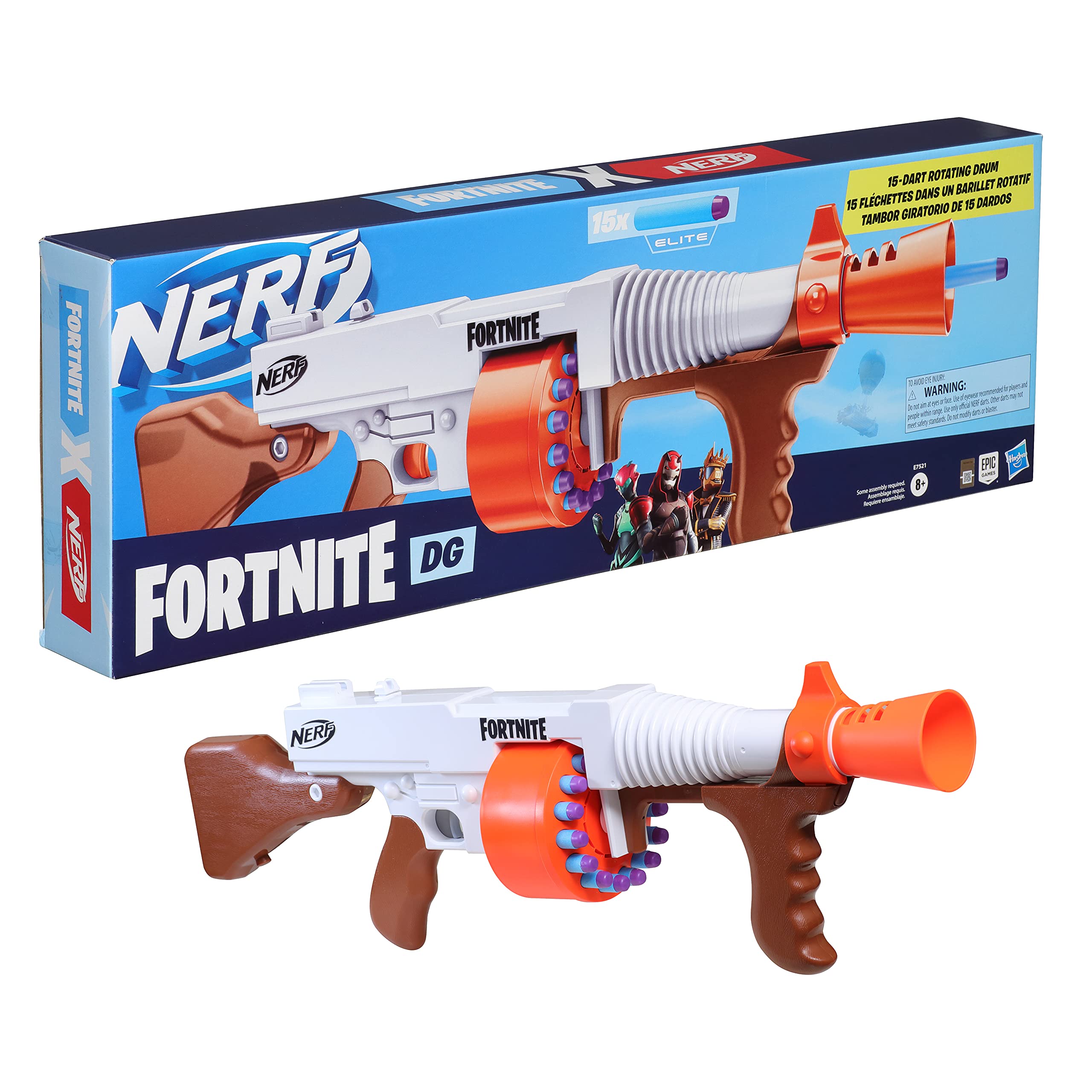 Amazon.co.jp: Nerf E7521 Fortnite DG Manual Blaster, 15 Official
