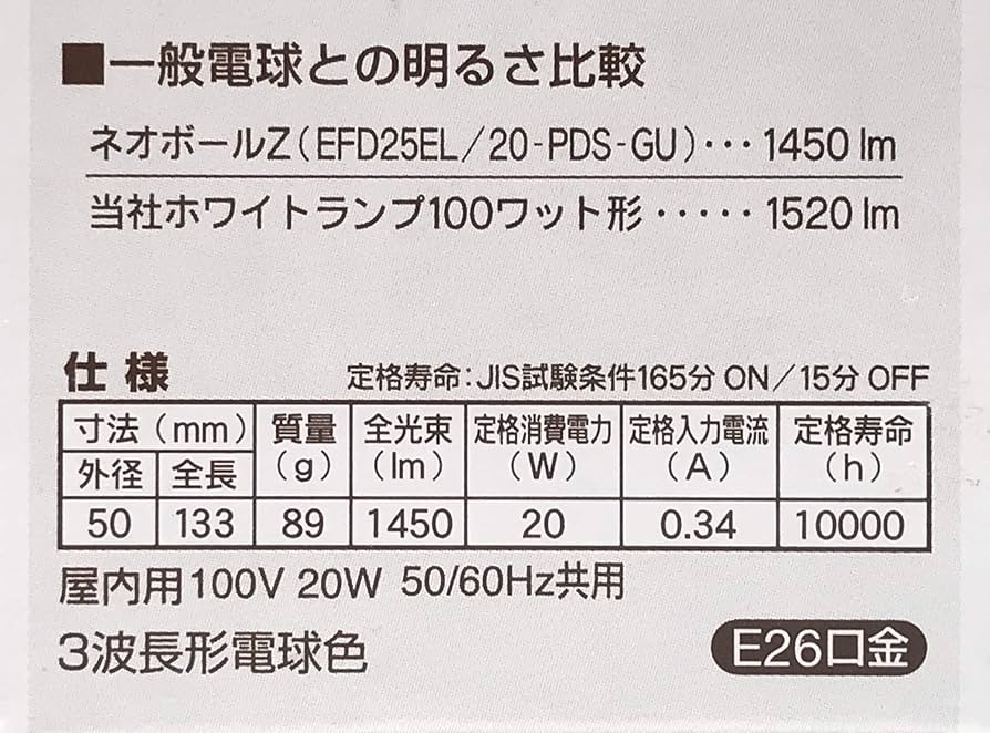 Amazon | 東芝 TOSHIBA PRIDE ネオボールZ 電球形蛍光灯 E26口金 100