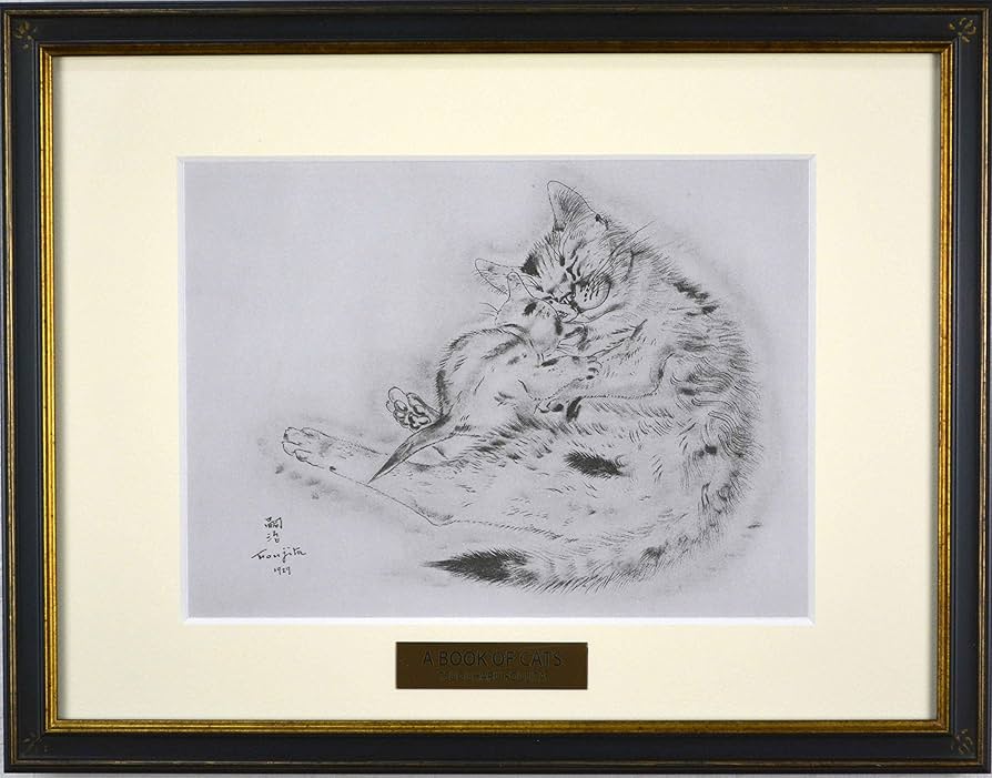 Amazon | 藤田 嗣治 『アオラ【猫の本】』絵画 版画 猫 挿絵本 1987年