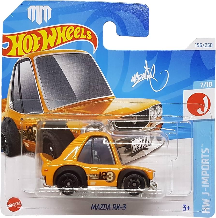 Amazon.com: Hot Wheels Mad Mike Mazda RX-3 Tooned Orange 7/10 HW J