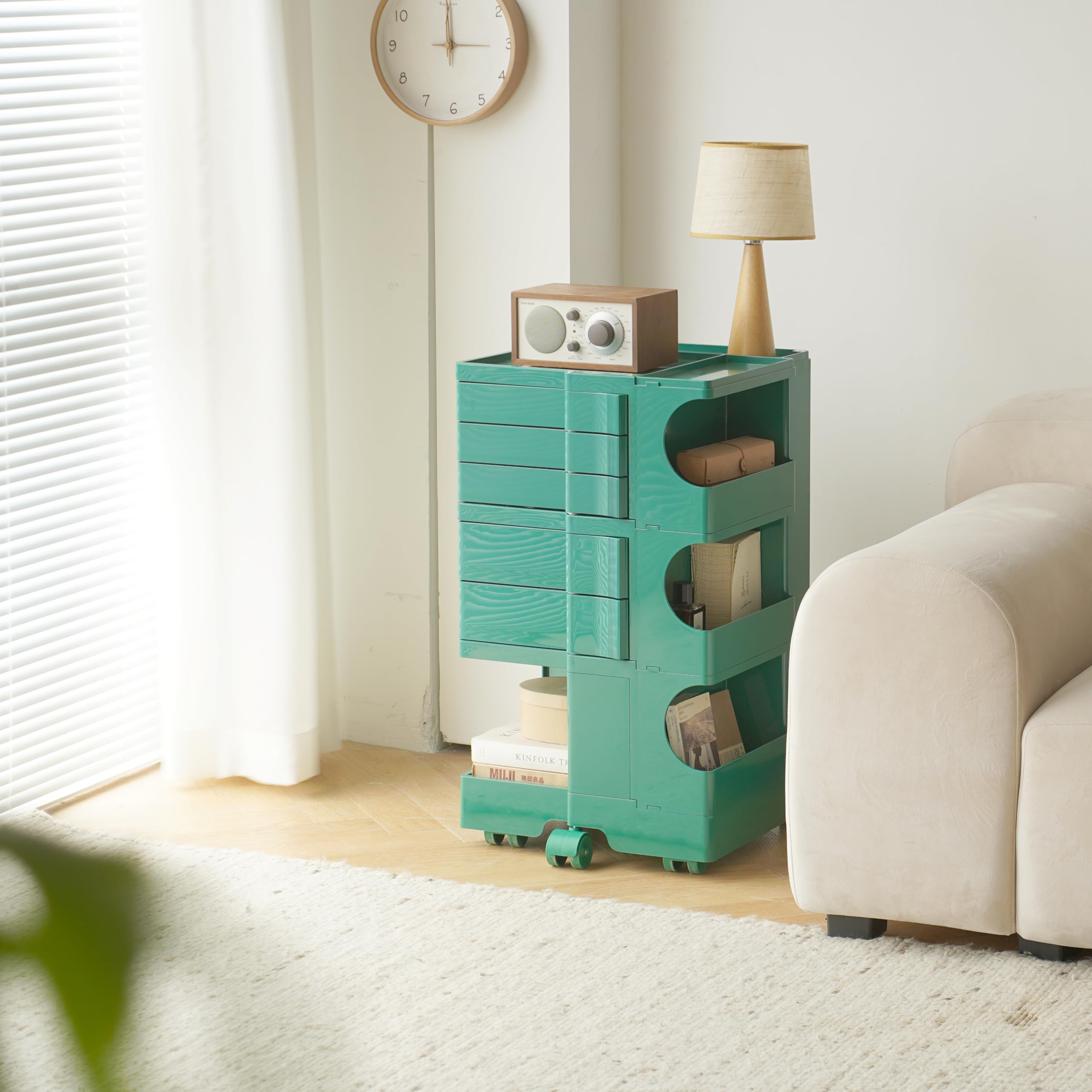 Amazon.co.jp: ボビーワゴン レプリカ 回転式手押し車 2段 3段 5トレイ