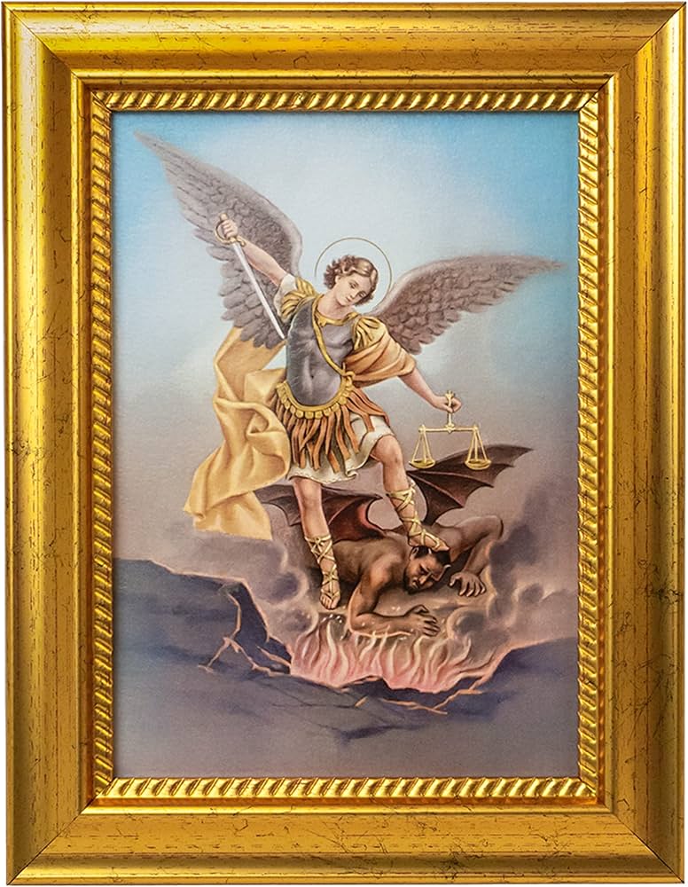 Amazon.co.jp: フレーム入り大天使聖ミカエル アートプリント