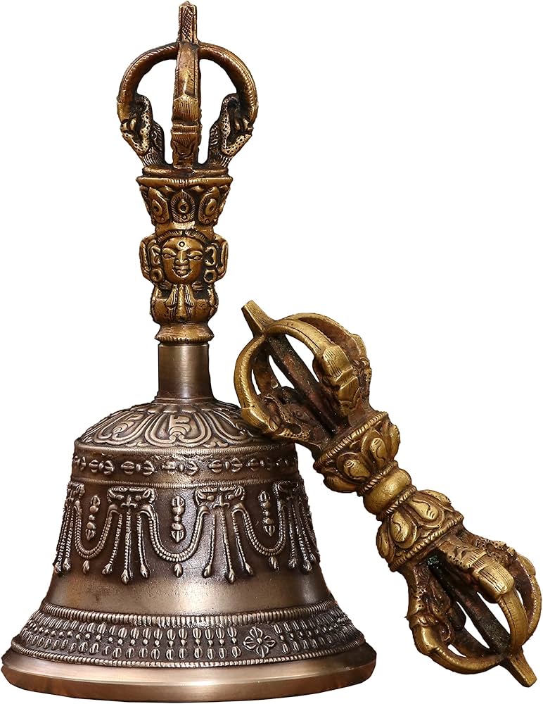 Amazon｜金剛鈴 五鈷金剛鈴大型真鍮仏教 仏具 法事 仏具・寺院仏具