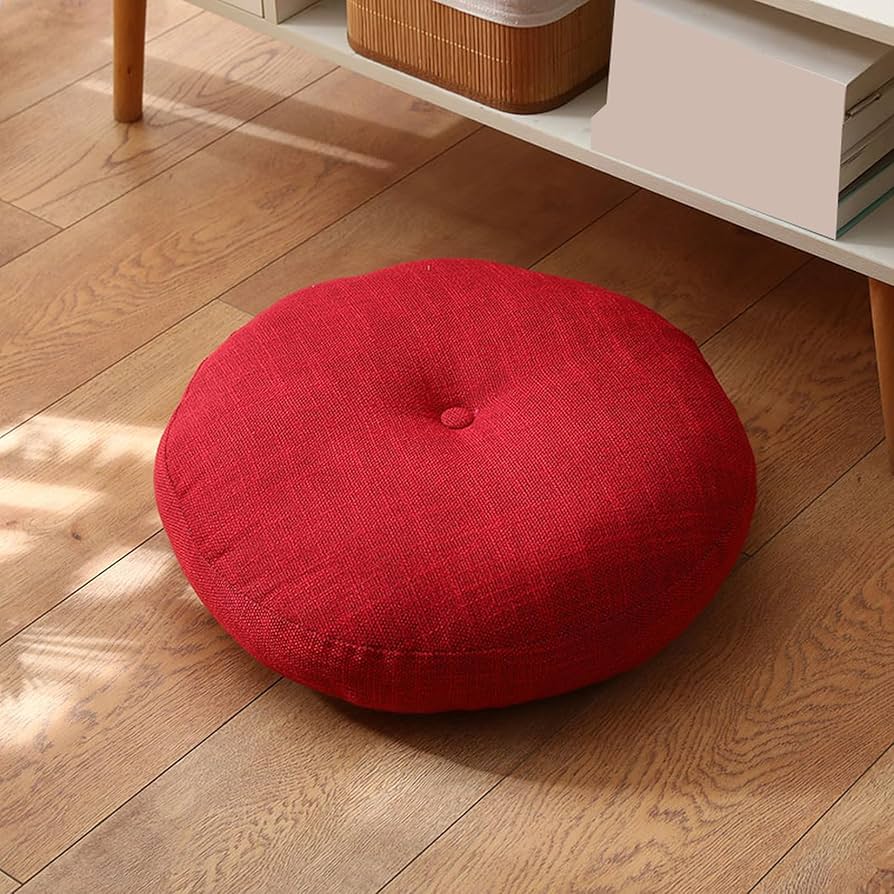 Amazon.co.jp: 座布団 赤 クッション 円座クッション 丸型 45*45cm