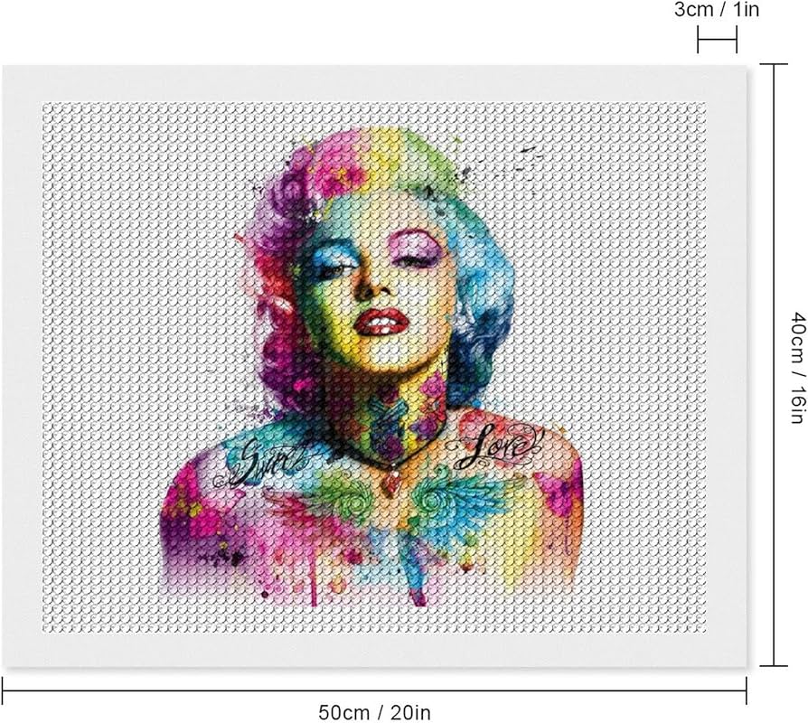 Amazon | ダイヤモンドアート マリリン モンロー DIYダイヤモンド絵画
