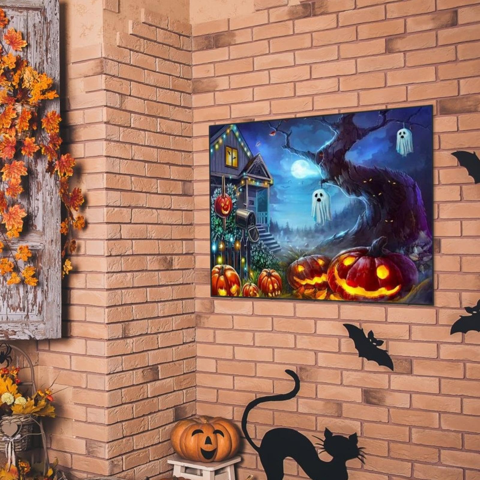 Amazon.co.jp: 風景 5D 絵画キット、ハロウィーン 5D 絵画装飾
