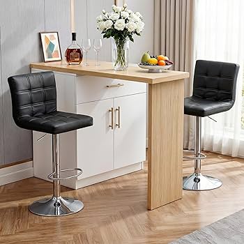 Amazon｜ZENY カウンターチェア 4脚セット 昇降式 回転 カウンター椅子