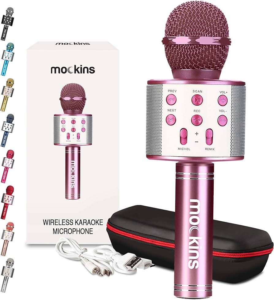 Amazon.com: Mockins Purple Bluetooth Karaoke Microphone for Kids