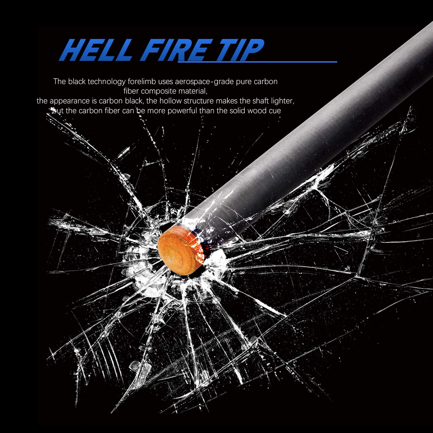 Amazon.co.jp: KONLLEN ビリヤード シャフト カーボン プールキュー