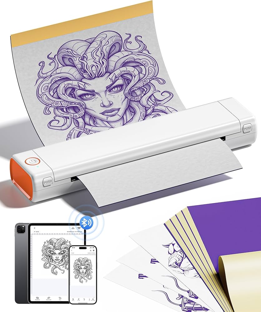 Amazon.co.jp: Itari M08F tattoo printer タトゥー用紙10枚付属