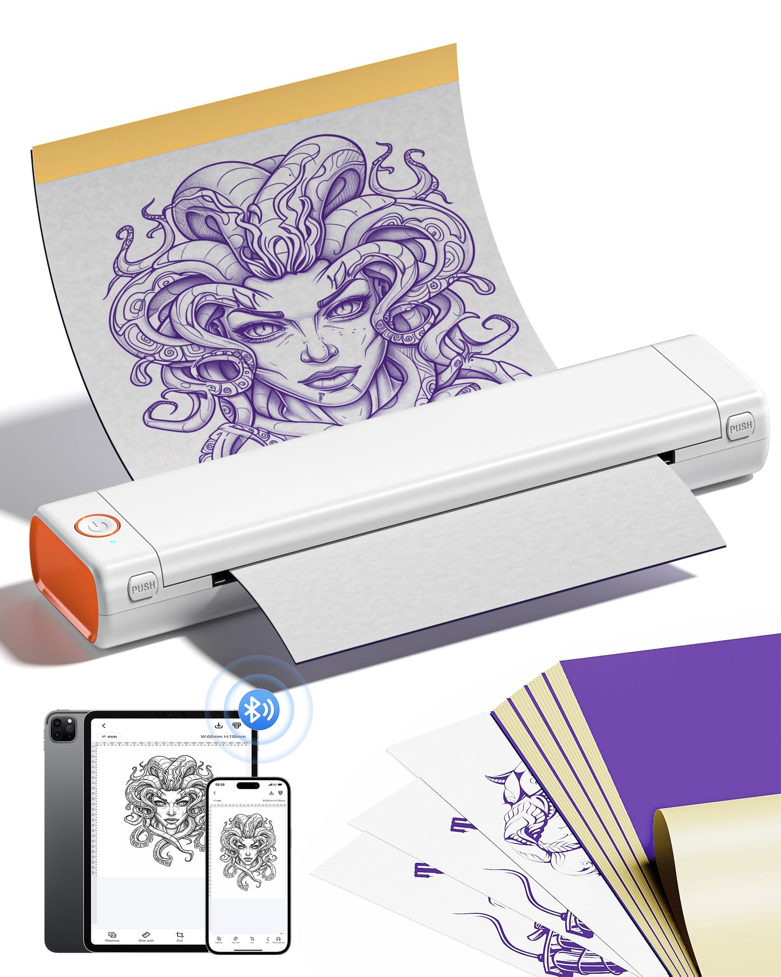 Amazon.co.jp: Itari M08F tattoo printer タトゥー用紙10枚付属