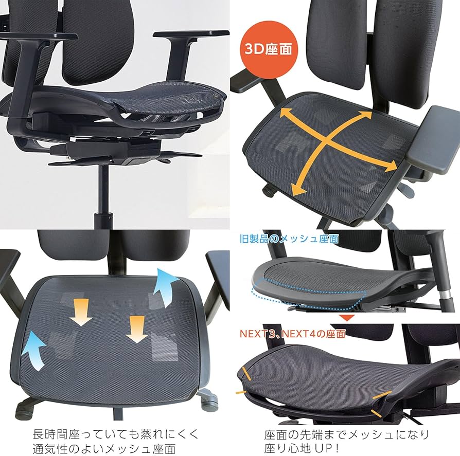 Amazon.co.jp: デュオレスト(DUOREST) オフィスチェア 人間工学 チェア