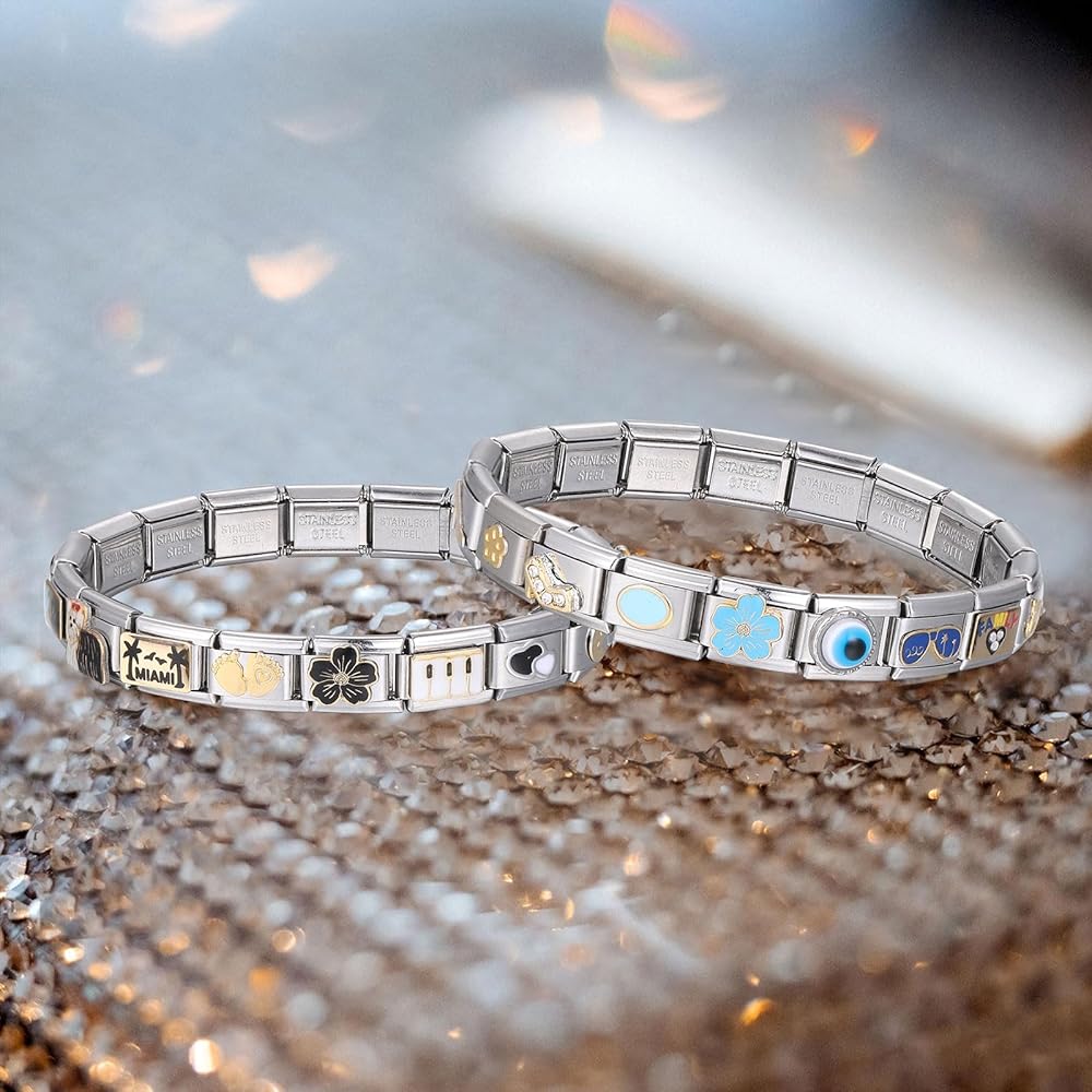 Amazon | ITingstere イタリアンチャームブレスレットセット