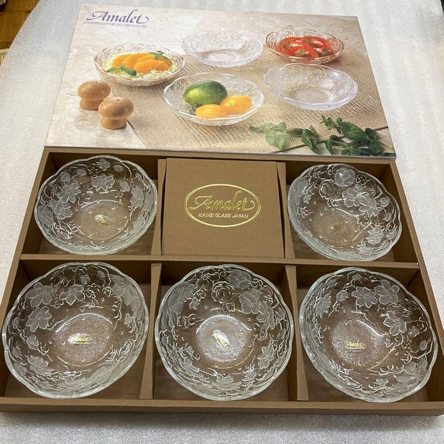 Amazon.co.jp: KAMEI GLASS カメイガラス Amalet 小鉢 5個セット