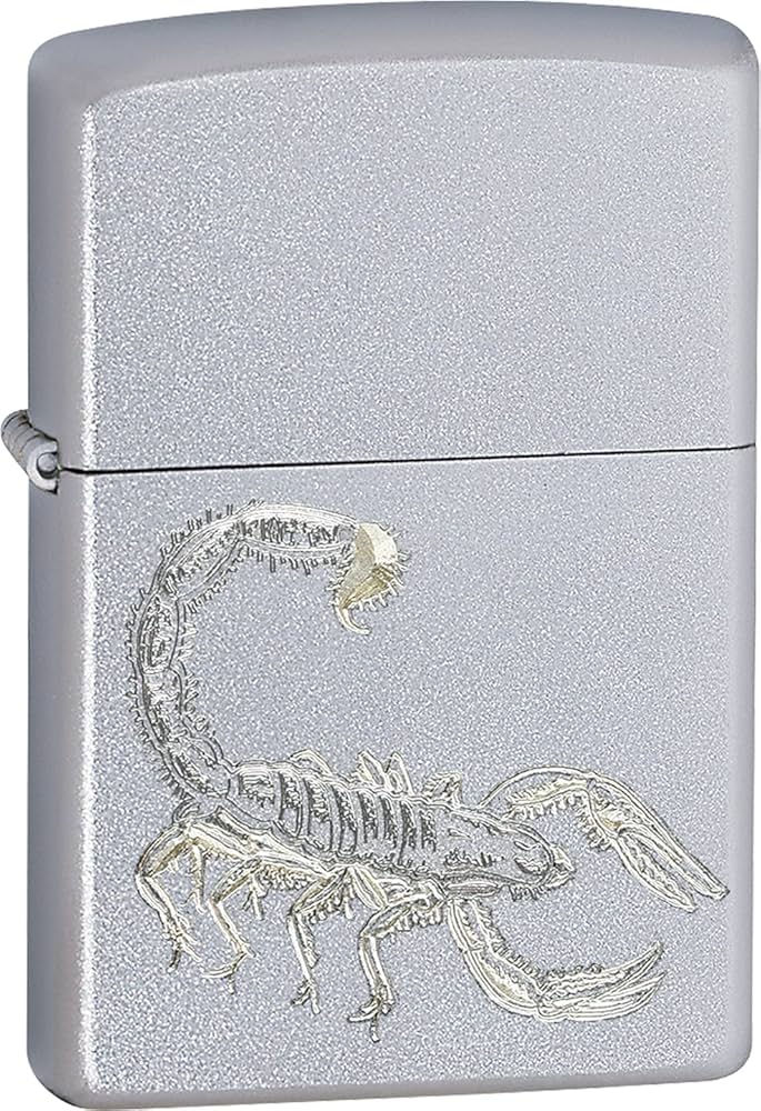 Amazon.com: Zippo Lighter - Scorpion Satin Chrome Windproof
