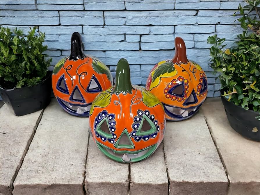 Amazon.com: 1 Handmade Mexican Pottery Pumpkin Jack O' Lanterns