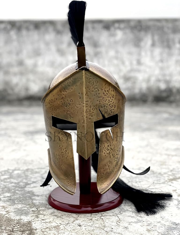 Amazon.com: SKYNOTCH Medieval 300 Spartan Helmet Battle Damage