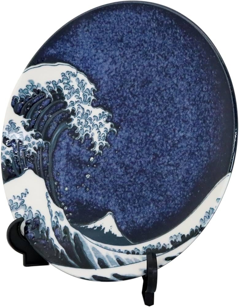 Amazon.co.jp: Japanese Souvenir Picture Plate Wave Fuji Mt. Fuji