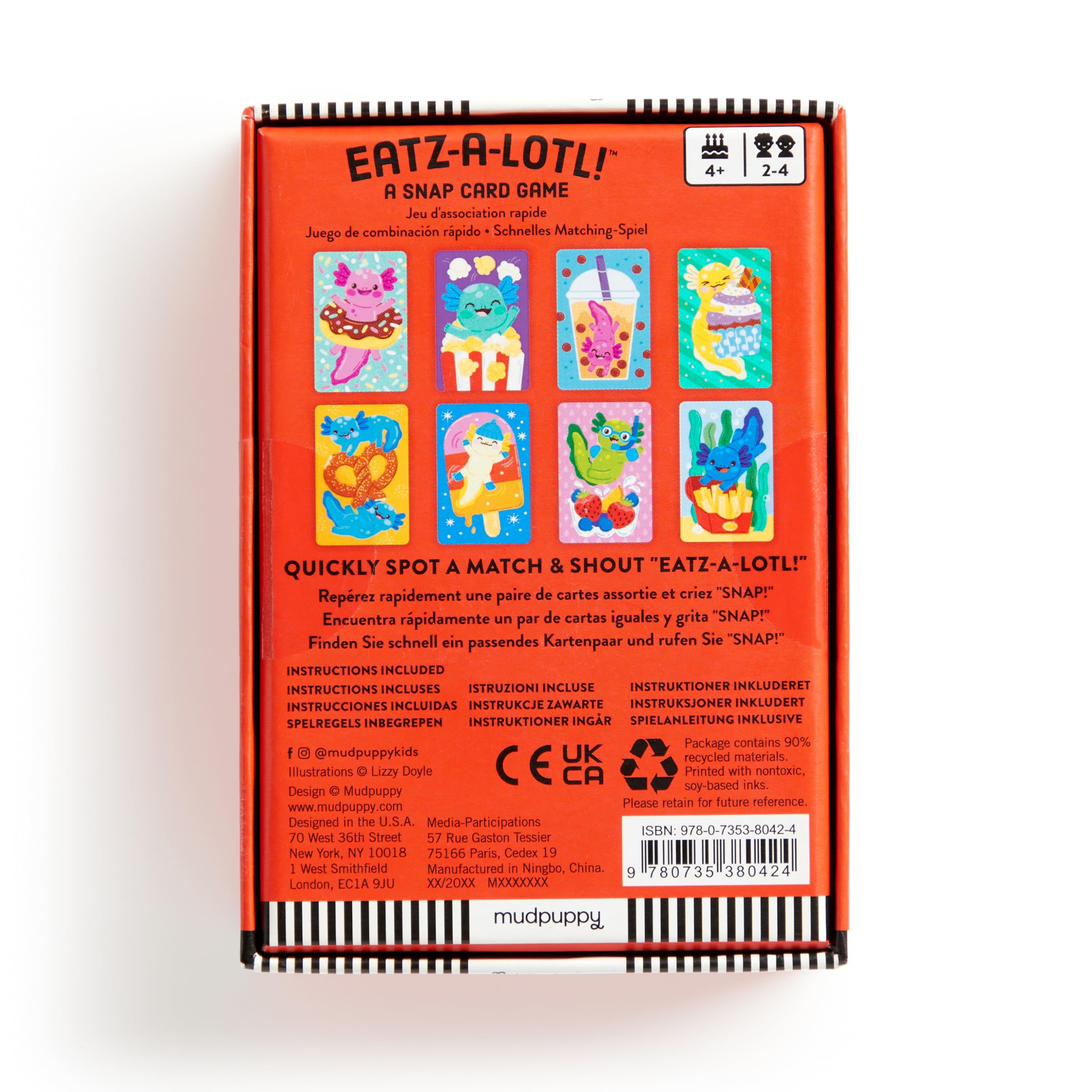 Amazon.com: Mudpuppy Eatz-a-lotl! – Axolotl Version of Classic