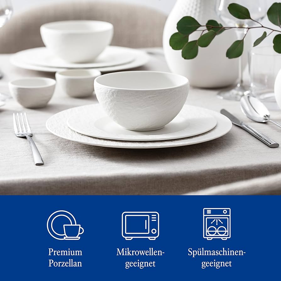 Amazon.com | Villeroy & Boch Manufacture Rock Blanc Starter Set 6