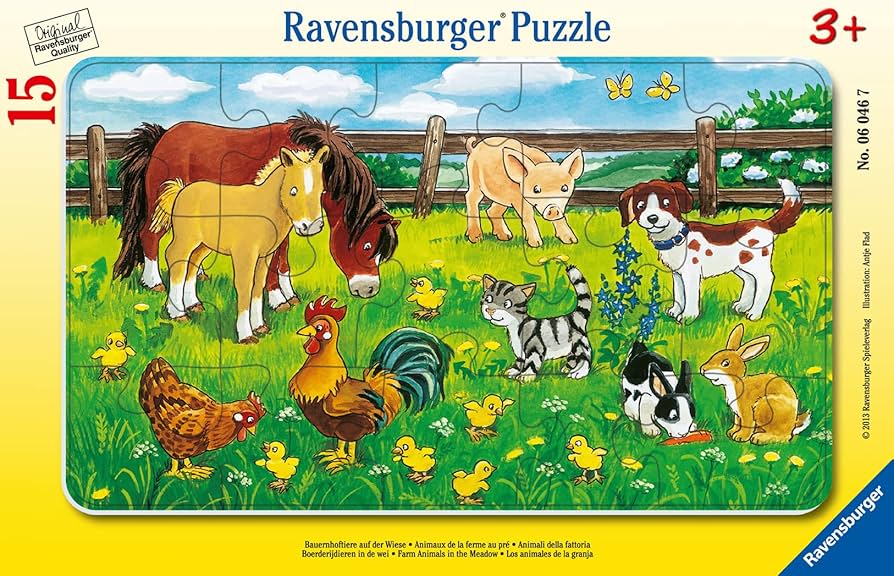 Amazon | Ravensburger ラベンスバーガー パズル 15ピース 農場の動物