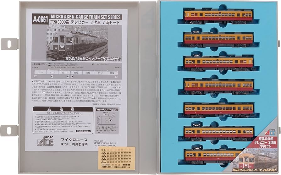 Amazon | マイクロエース Nゲージ 京阪3000系テレビカー3次車 7両