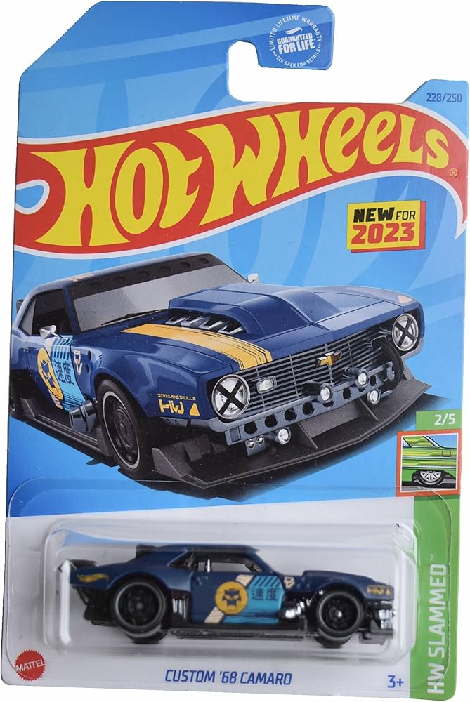 Amazon.com: Hot Wheels Custom '68 Camaro, HW Slammed 2/5 [blue