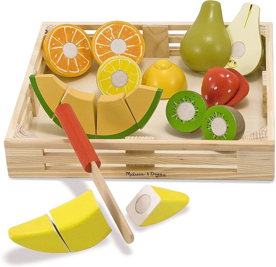 Amazon.com: Melissa & Doug Wooden Cutting Fruit Toy Food Set