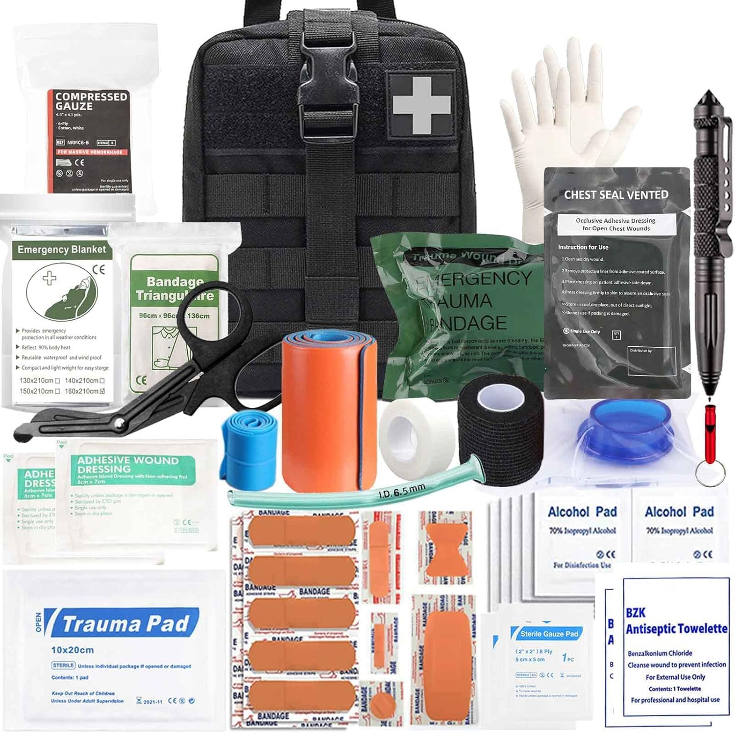 Amazon.com: Ifak Trauma Kit, 74 Piece Upgrade Tactical First Aid