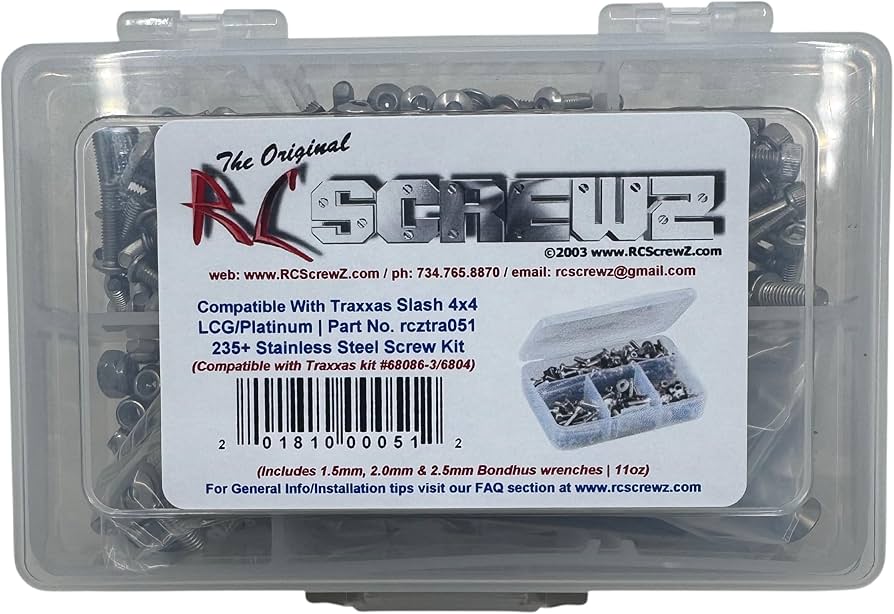 Amazon.com: Traxxas Slash 4x4 LCG/Platimum Stainless Steel Screw