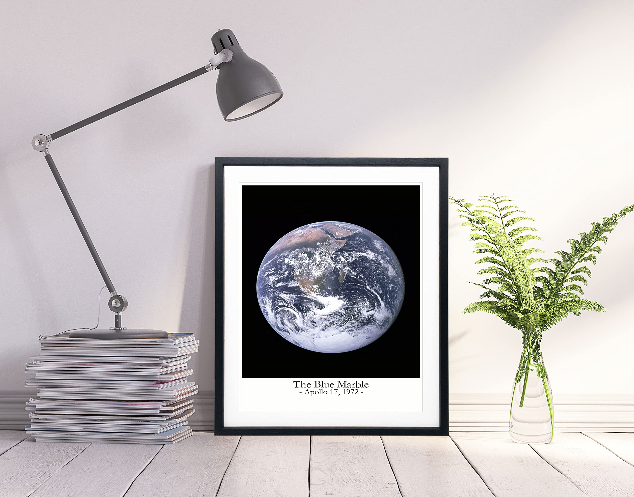 Amazon.com: Earth The Big Blue Marble Photo Bedroom Decor / Blue