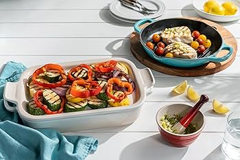 Amazon.com | Le Creuset Stoneware Rectangular Dish with Platter