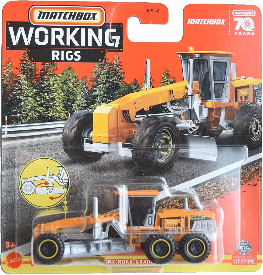 Amazon.com: Matchbox Road Grader, Working Rigs 13/16 : Toys & Games