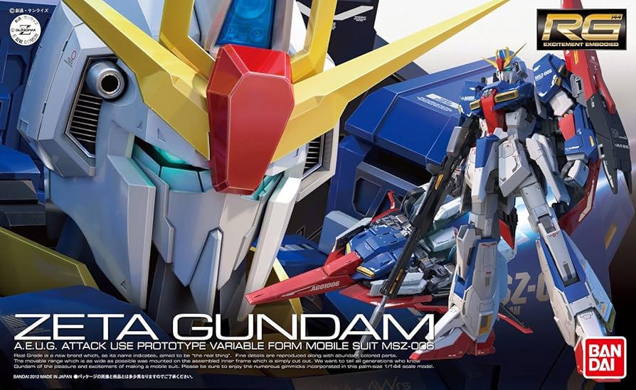 Amazon.com: BANDAI Hobby - Z Gundam - #10 Zeta Gundam RG Model Kit