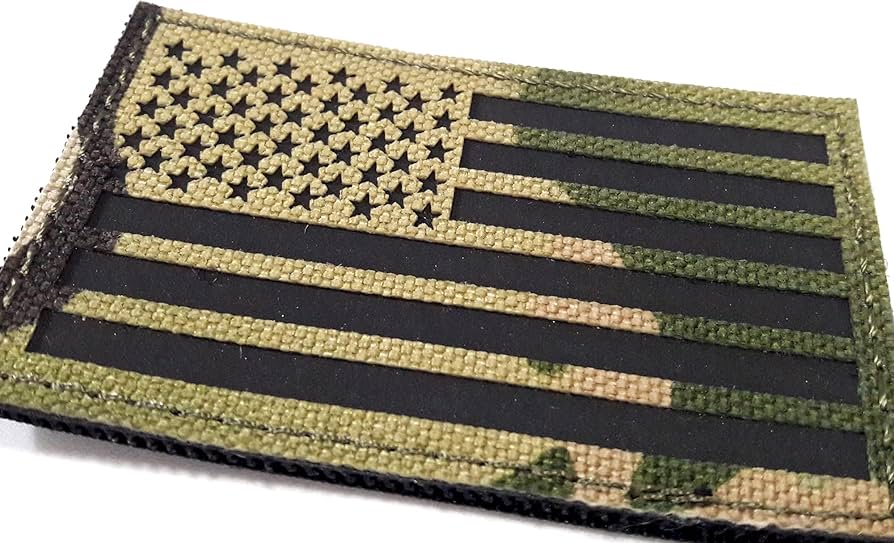 Amazon.co.jp: ベルクロ アメリカ国旗 星条旗 IR パッチ マルチカム