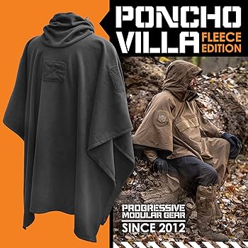 Amazon.co.jp: ハザード4 Fleece Poncho Black : ファッション