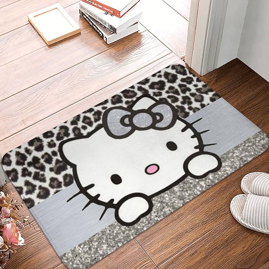 Amazon | COOLEAD 玄関マット ヒョウ柄 ハローキティ アニメ 浴室