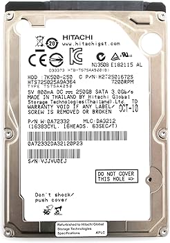 Amazon.com: Hitachi Travelstar 250GB 7200 RPM SATA Hard Drive HDD