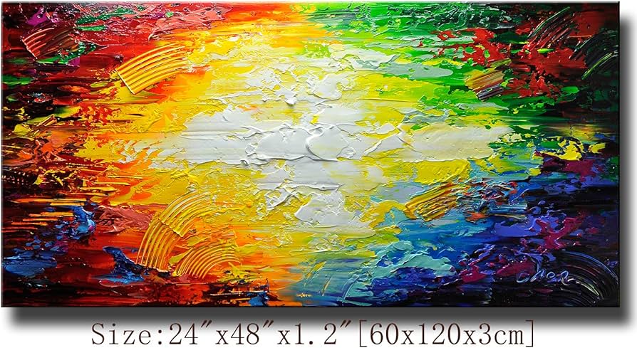 Amazon.co.jp: モダンキャンバスアート壁の装飾抽象油彩画現代アート