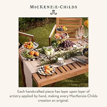 Amazon.com | MACKENZIE-CHILDS Enamel Two-Tier Sweet Stand, Two