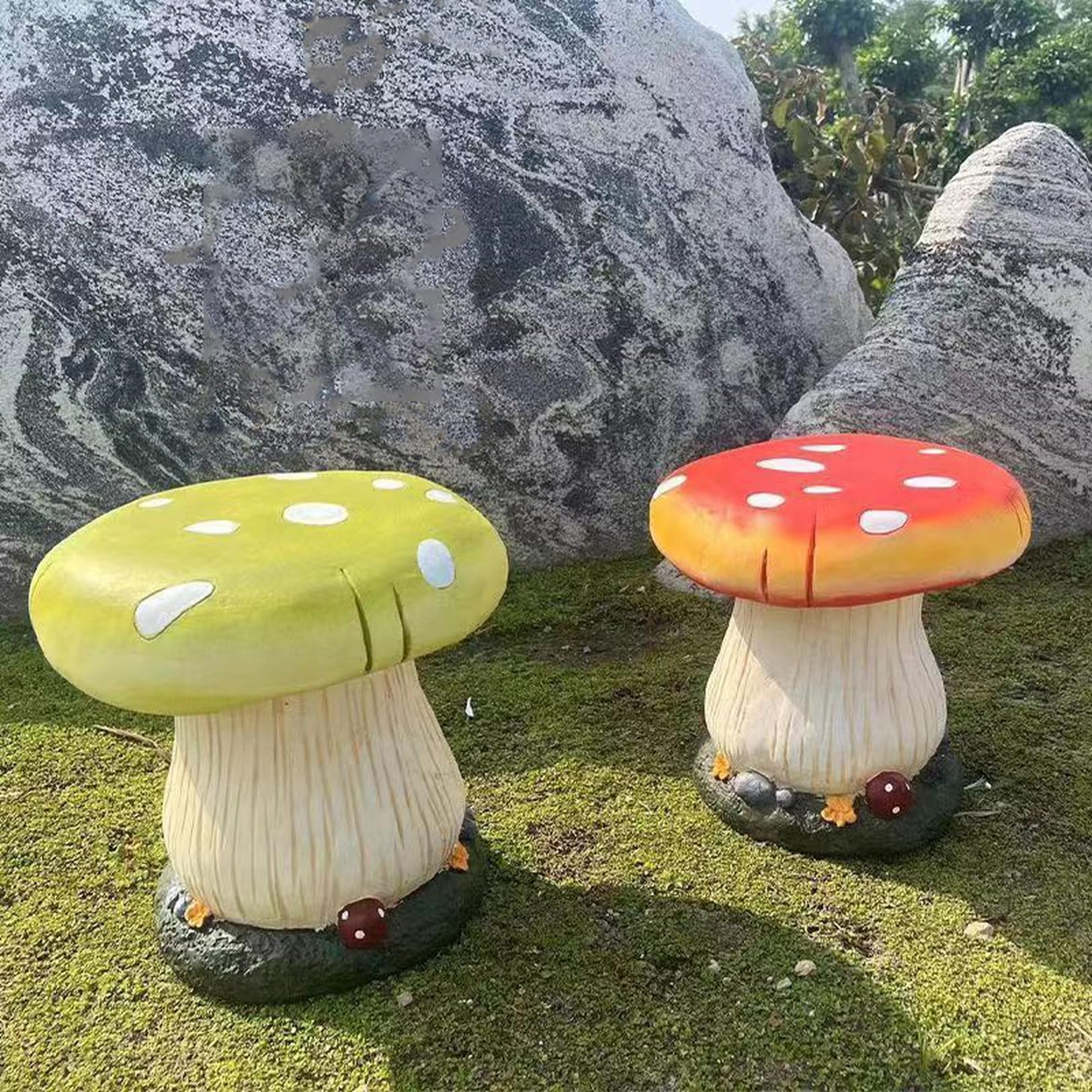 Amazon.co.jp: リアル キノコ 置物 庭 ブルー ガーデニング ガーデン