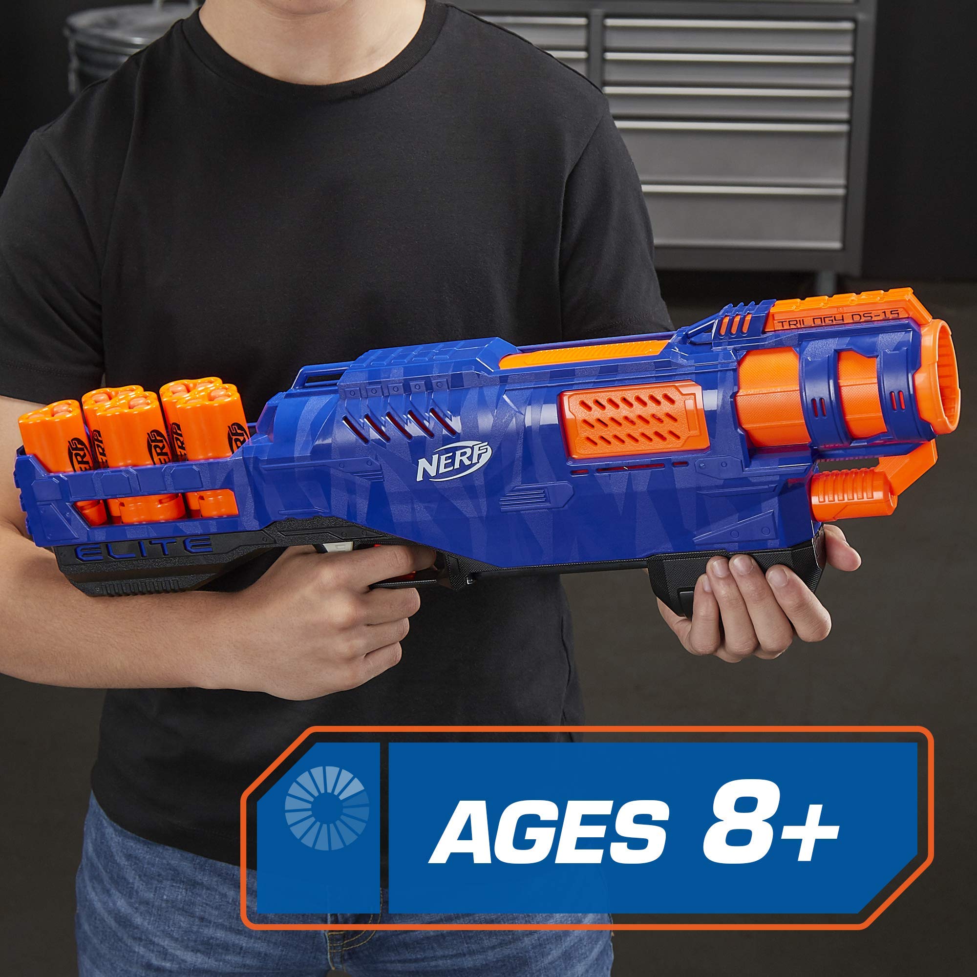 Amazon.com: NERF N-Strike Elite Trilogy DS-15 Toy Blaster with 15